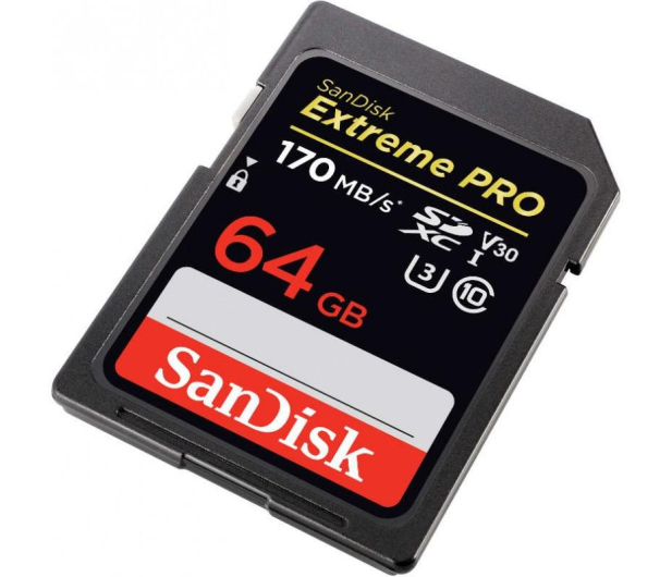 Sandisk 64GB Extreme Pro 170/90 MB/s U3 V30 (odczyt/zapis) - 494795 - zdjęcie 3